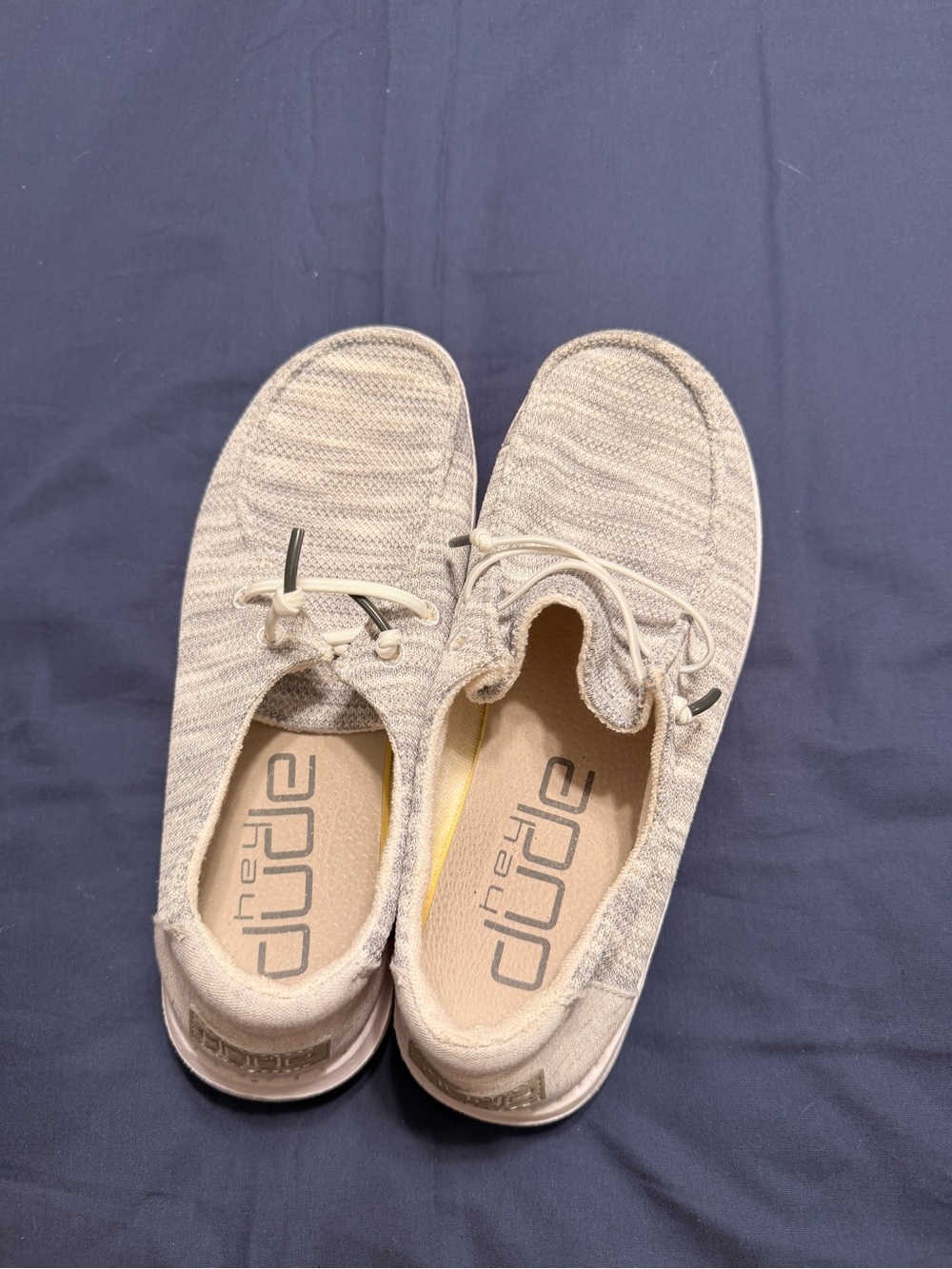 Hey Dude Wally Stretch Men’s Casual Shoes in Heathered Light Gray